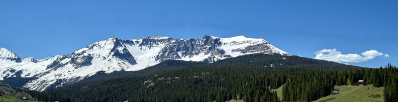Rocky Mountain reflection in one of the string of Alta Lakes outside Telluride, Colorado.