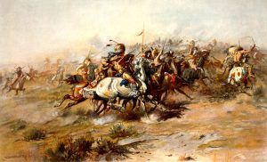 Battle of the Little Bighorn by C.M. Russell Battle of the Little Bighorn by C.M. Russell