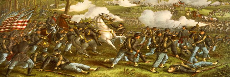 Battle of Wilsons Creek near Springfield, Missouri by Kurz and Allison 1893 Battle of Wilsons Creek near Springfield, Missouri by Kurz and Allison 1893