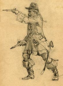 A pirate by Alfred Waud, about 1860 A pirate by Alfred Waud, about 1860