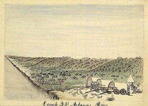 Arkansas River Camp on the Santa Fe Trail Arkansas River Camp on the Santa Fe Trail