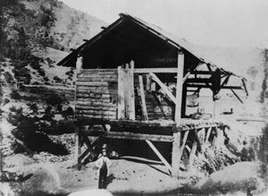 James Marshall at Sutter's Sawmill, Coloma, California, 1851. James Marshall at Sutter's Sawmill, Coloma, California, 1851.
