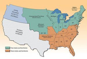 Missouri Compromise of 1820 Map. Missouri Compromise of 1820 Map