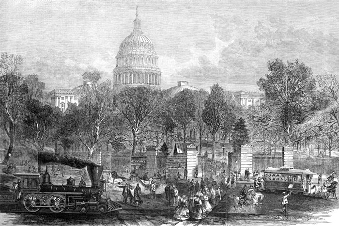 Washington Congress adjourning for the day, 1866. Washington Congress adjourning for the day, 1866.