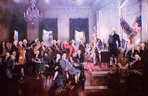 Constitution signing, Howard C. Christy Constitution signing, Howard C. Christy