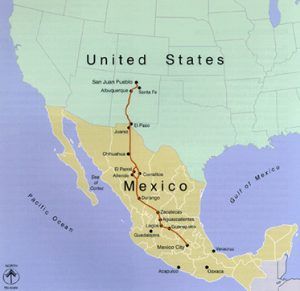 El Camino Real de Tierra Adentro Map.