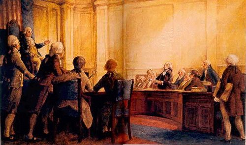 First Congress listens to Madison present Bill of Rights