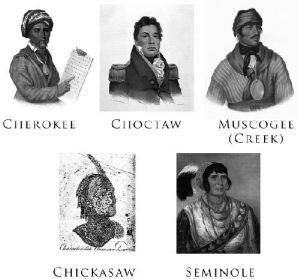 The Five Civilized Tribes courtesy Wikipedia.