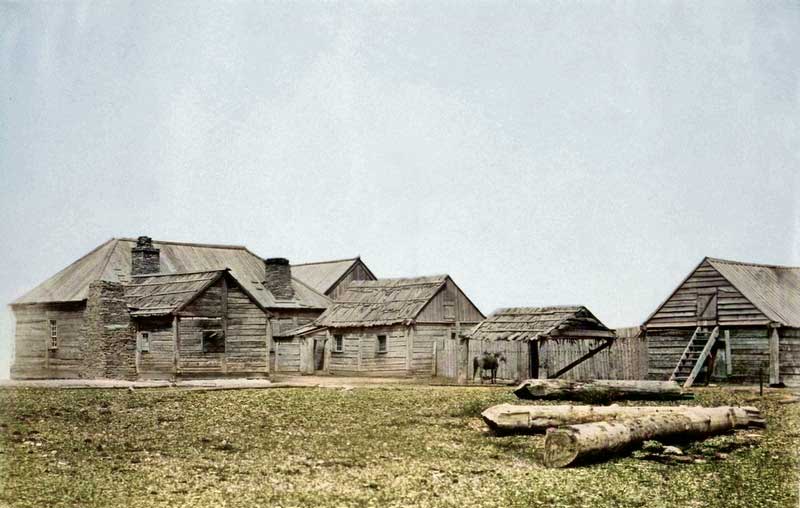 Officers' house at the Hudson Bay Company's Fort Colville, Washington, 1860.