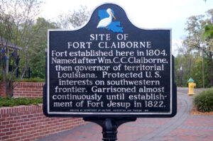 Fort Claiborne Marker, Louisiana site.