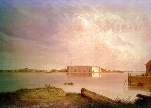 Fort Delaware, Delaware City, Delaware by Seth Eastman, 1870s. Fort Delaware, Delaware City, Delaware by Seth Eastman, 1870s.