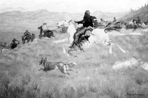 Gathering of the Trappers, 1904, Frederic Remington. Gathering of the Trappers, 1904, Frederic Remington