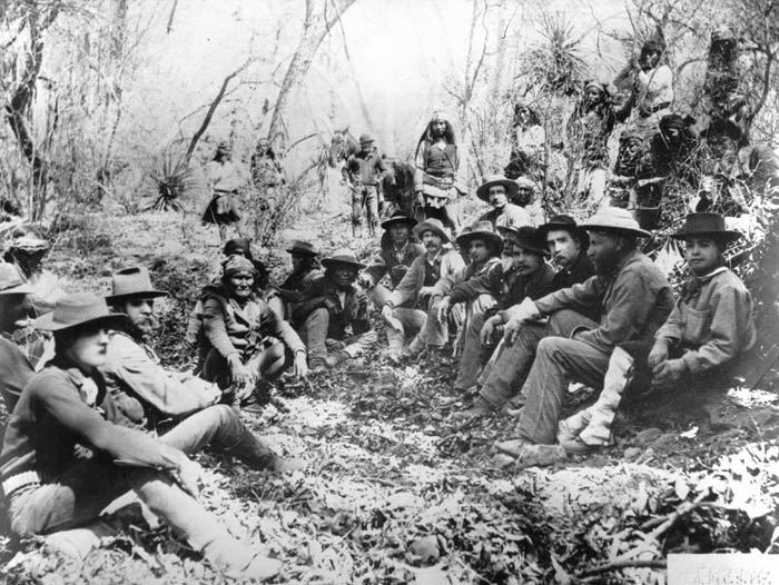 Geronimo surrenders to General Crook by Camillus S. Fly