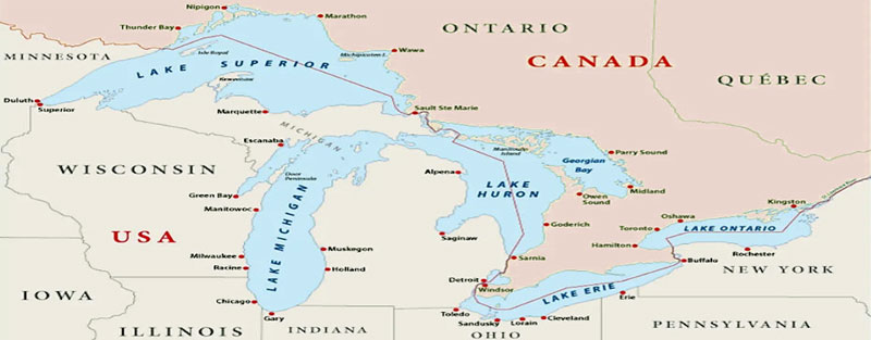 Great Lakes Map.