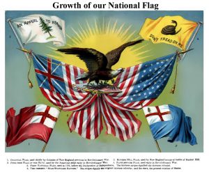 Growth of the National Flag, 1885. Growth of the National Flag, 1885.