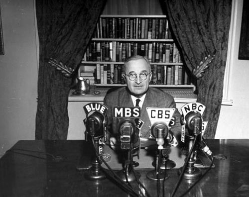 Harry S. Truman was the first president to give a speech on television.