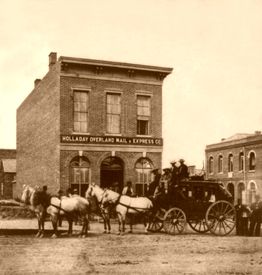 Holladay Overland Mail and Express Company in Denver, Colorado, about 1865