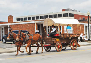 Covered wagon in Independence, Missouri, by Kathy Alexander. Covered wagon in Independence, Missouri by Kathy Alexander.