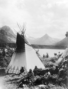 Indian tipi in Rocky Mountain National Park.