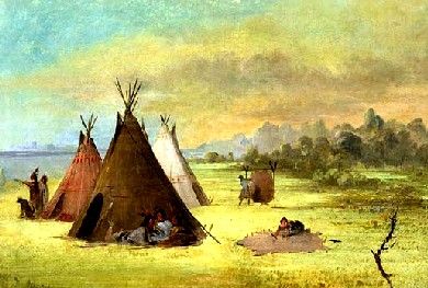 Painting of Kiowa camp, courtesy of the Smithsonian American Art Museum Painting of Kiowa camp, courtesy of the Smithsonian American Art Museum