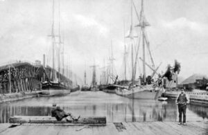 Fishing on Lake Erie.