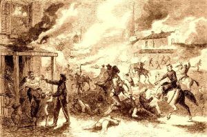 Lawrence, Kansas Raid during the Bleeding Kansas Affair by Harper's Weekly, September 1863. Lawrence, Kansas Raid during the Bleeding Kansas Affair by Harper's Weekly, September 1863.