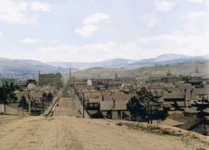 Leadville, Colorado by William Henry Jackson, 1901, colorized.