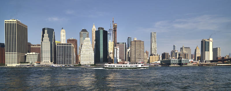 A view of the Manhattan skyline from Brooklyn Bridge Park by Carol Highsmith. A view of the Manhattan skyline from Brooklyn Bridge Park by Carol Highssmith, 2018.