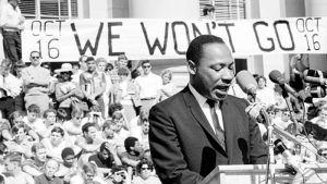 Martin Luther King Jr., during the Civil Rights era.