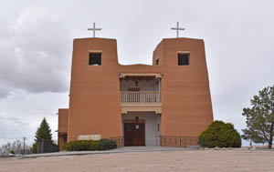 Sacred Heart Church at the Nambe Pueblo, New Mexico by Kathy Alexander.