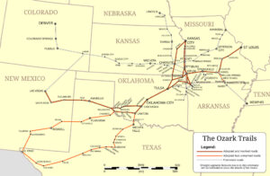 Ozark Trails Map, courtesy of Wikipedia. Ozark Trails Map, courtesy of Wikipedia.