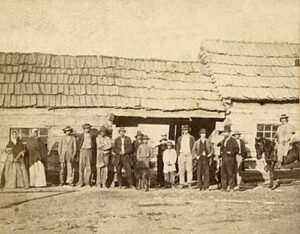 Potawatomi indians at St. Marys Mission by Alexander Gardner, 1867.