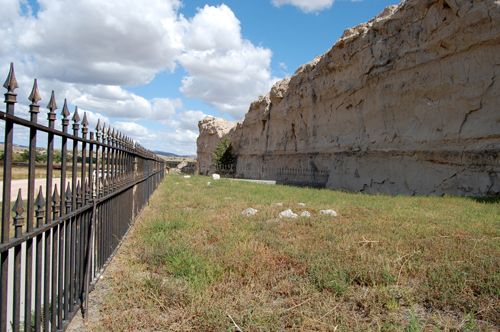 Three unidentified graves lie in the old cemetery, by Kathy Alexander. Three unidentified graves lie in the old cemetery, by Kathy Alexander.