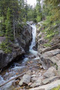 Waterfall at the Rocky Mountain National Park by Carol Highsmith.