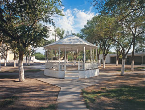 Plaza Gazebo in San Elizario, Texas by the Historical American Building Survey. Plaza Gazebo in San Elizario, Texas by the Historical American Building Survey.