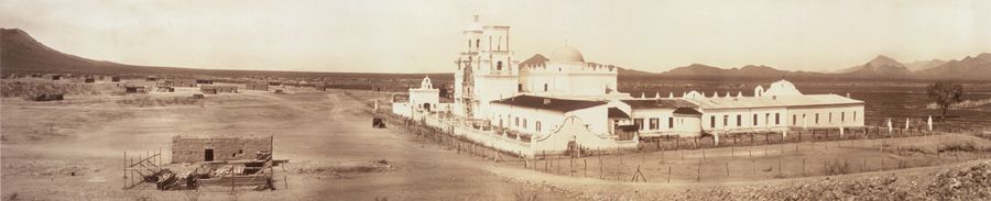 San Xavier Mission, Tucson, Arizona by the West Coast Art Co, 1913. San Xavier Mission, Tucson, Arizona by the West Coast Art Co, 1913