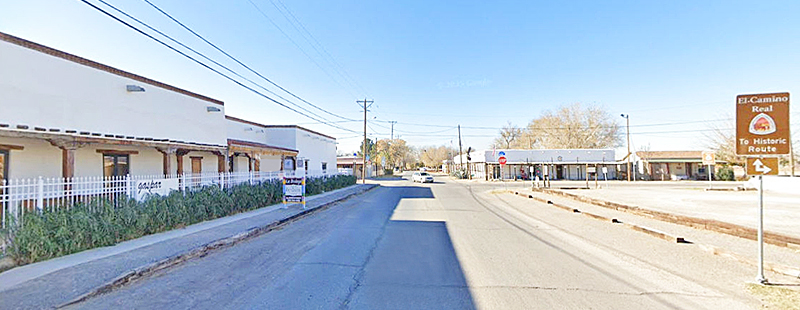 San Elizario, Texas Main Street, courtesy of Google Maps.