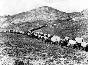 Wagon Train on the Santa Fe Trail Wagon Train on the Santa Fe Trail