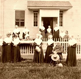 Shakers by James E. Irving, 1870. Shakers by James E. Irving, 1870.