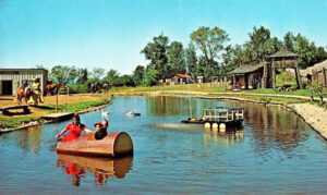 Log boat ride at Six-Gun City in Jefferson, New Hampshire.