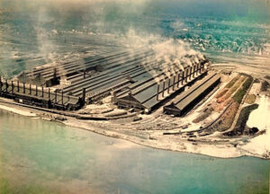 Steel Mill in Michigan, 1936.