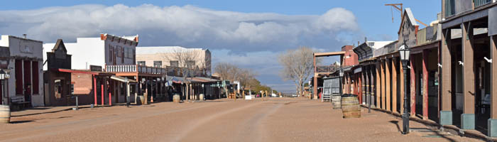 Tombstone, Arizona - Allen Street in the early morning by Kathy Alexander. Tombstone, Arizona - Allen Street in the early morning by Kathy Alexander.