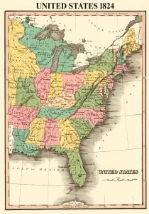 United States Map by Anthony Finlay, 1824. United States Map by Anthony Finlay, 1824.