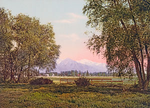 Wasatch Range from the Valley of the Jordan River in Utah, by the Detroit Photographic Co., 1900.