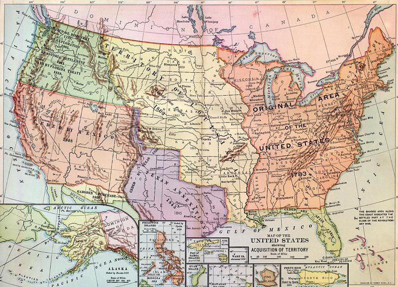 Westward Expansion Map Westward Expansion Map