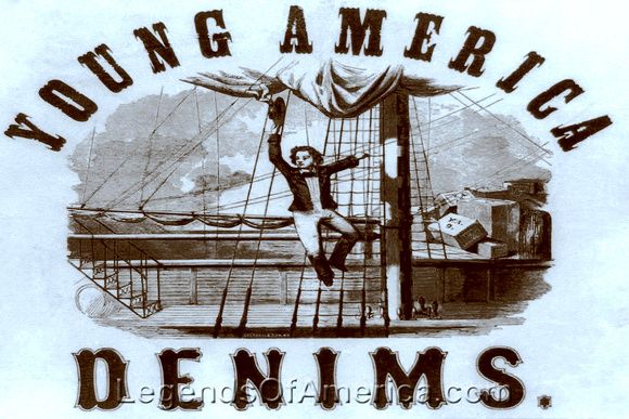 Young America Denims, advertisement, 1858 Young America Denims, advertisement, 1858