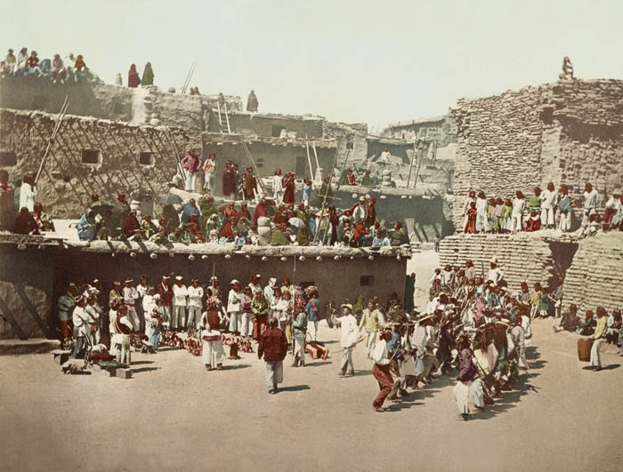 Rain Dance at the Zuni Pueblo in New Mexico. Image by the Detroit Publishing Co., 1899. Rain Dance at the Zuni Pueblo in New Mexico. Image by the Detroit Publishing Co., 1899.